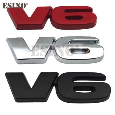 Автомобильный Стайлинг Логотип двигателя V6 3D Металлический сплав Клейкая Эмблема Задний Багажник Значок Наклейка На Крыло Наклейка Кузов Авто Аксессуар