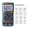 ZOYI 102 Multimeter 6000 Count Backlight AC/DC Ammeter Voltmeter Ohm Frequency Diode Temperature RM101