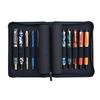 KACO pen pouch case bag fountain pens rollerballs pencil accommodates 10 - black storage waterproof holder