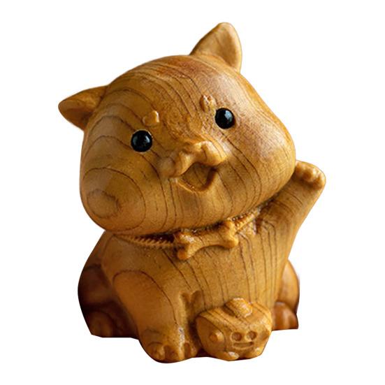 Yousheng Zodiac Animal Figurine Handcrafted Wood Chinese Zodiac Signs Multifunctional Mini Zodiac Table Decoration Gift for Zodiac Enthusiasts