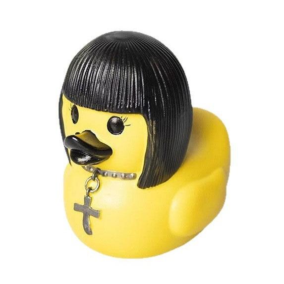 1 шт. Готический Сатанинский Утенок Готический Киберпанк Авиатор Смола Панк Утки Статуэтка Новинка Рок Утенок Украшения Рок-н-ролл Хэллоуин Декор