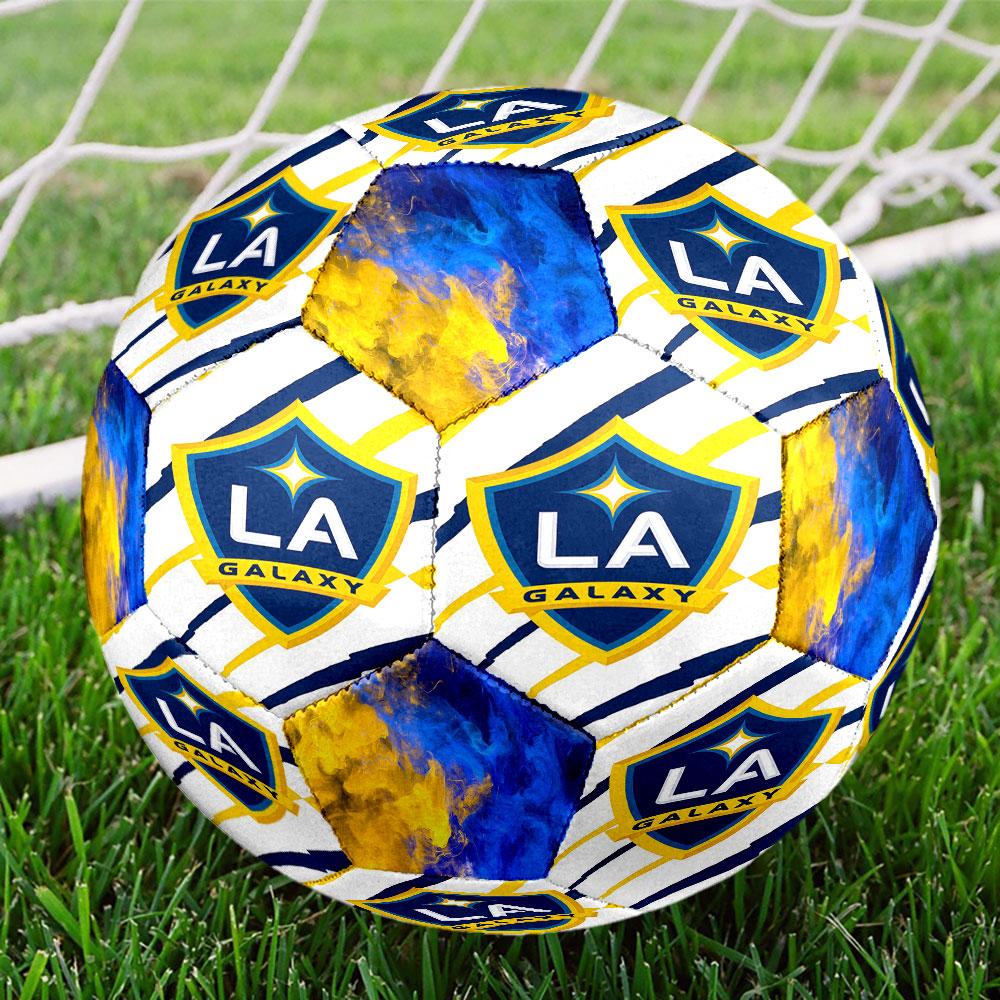 Футбольный клуб LA Galaxy Мяч для мини-футбола Размер 5 Цветной Машинная строчка ПВХ Готов к соревнованиям Прочный Высокий отскок