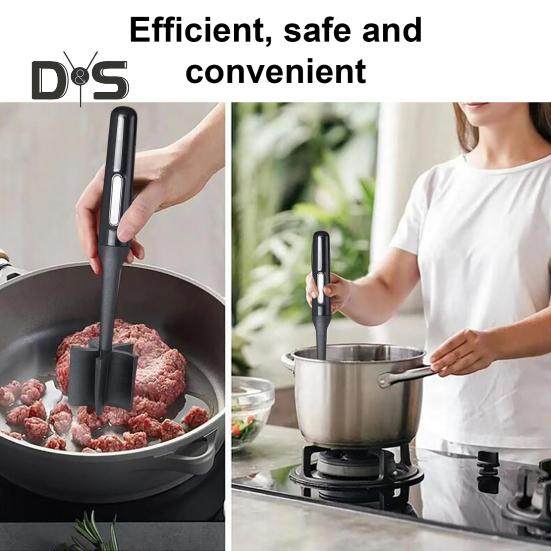 Лопатка для мясорубки, прочный измельчитель говяжьего фарша, гамбургер, измельчитель мяса, легко измельчает мясной фарш, не содержит бисфенол А, многофункциональный кухонный инструмент