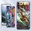Аниме Saint-Seiya черный силиконовый чехол для телефона Samsung Galaxy S23 S21 S20 FE S24 S22 Ultra S10E S10 S9 S8 Plus
