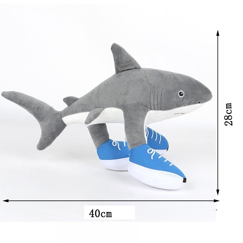 Tralalero Tralala 40cm Funny Shark Plush Toy with Sneakers, Soft Cuddly Stuffed Animal for Kids and Adults Birthday Gift