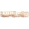 Salon de jardin - Maison Exclusive - Bois de pin massif - 7 pcs - Design modulaire
