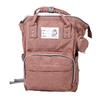 Diaper Backpack Large Capacity Waterproof Multi Pockets Travel Mummy Bag for Outdoor Pink Oxford Cloth