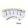 10 Pieces/set, Solid Color Portable Cup Cover, Beer Cover, Camping Can Cup, Soda Cover, Foaming Material, Beverage Cooler, Bottle, Household Jacket