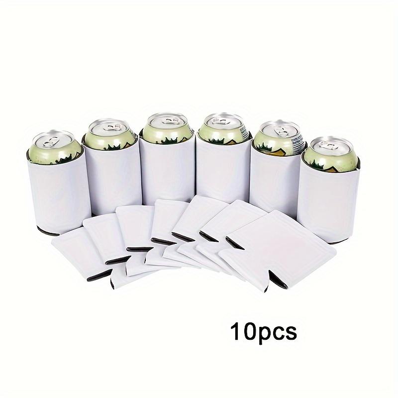 10 Pieces/set, Solid Color Portable Cup Cover, Beer Cover, Camping Can Cup, Soda Cover, Foaming Material, Beverage Cooler, Bottle, Household Jacket