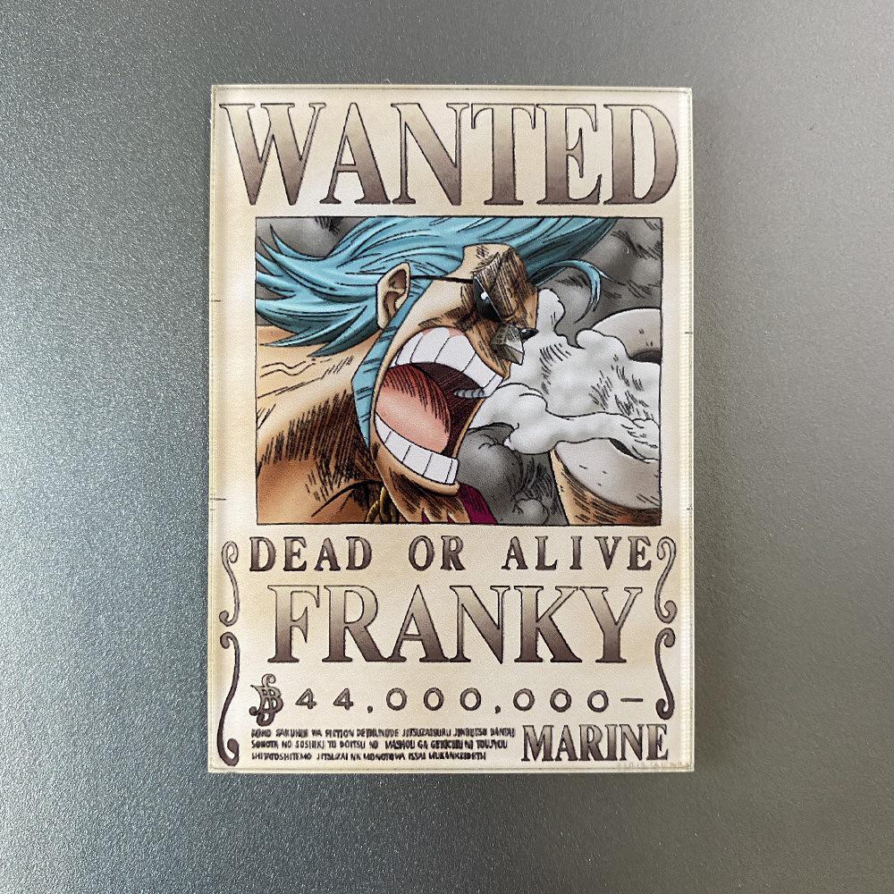 Creative One Piece Wanted Poster Magnet - Anime Cartoon Fridge Decor & Message Sticker