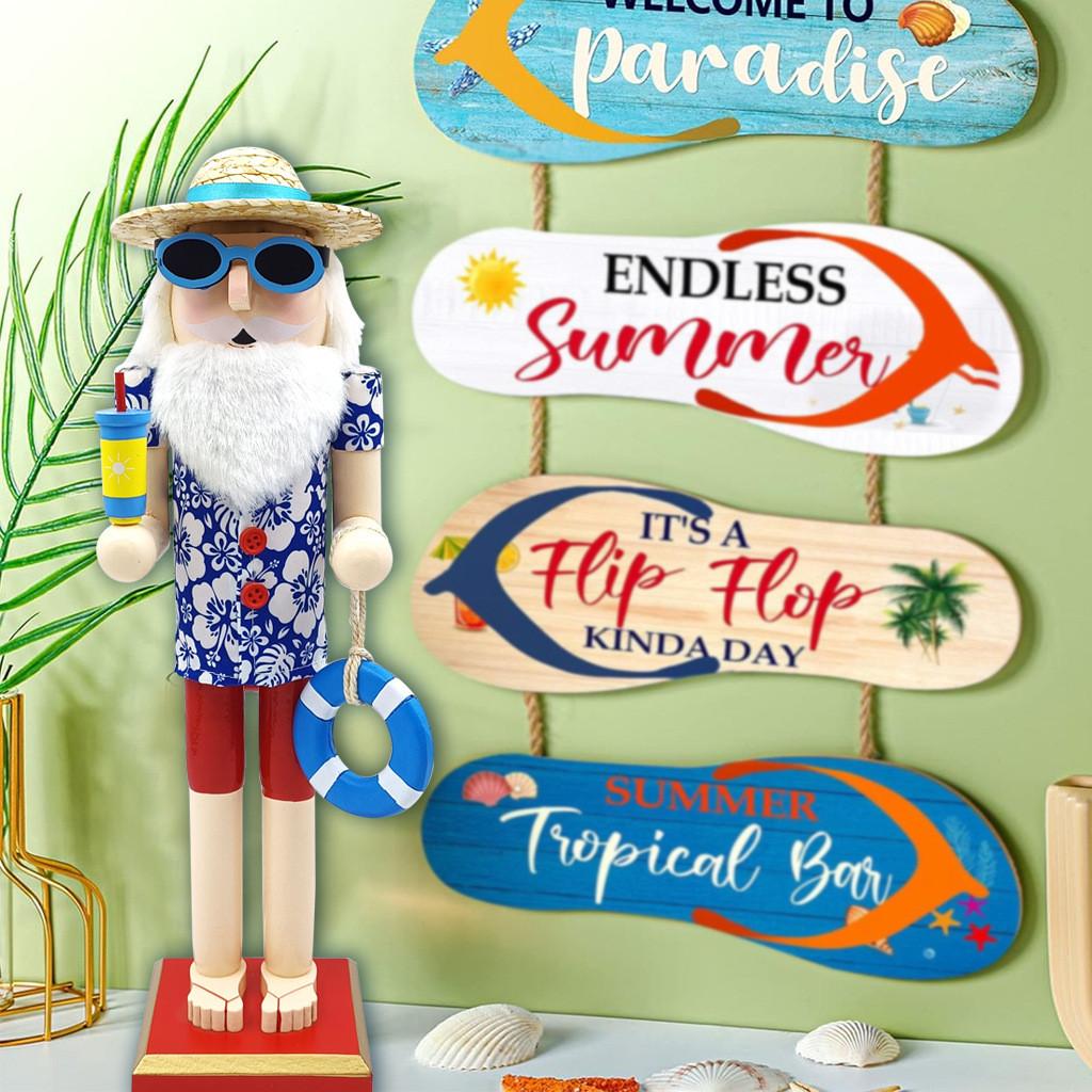 Unique Hawaiian Wooden Nutcracker Santa For Gift Giving And Home Dcor Enhancements
