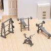 1:20scale Dollhouse Miniature Gym Equipment Model,Miniature Fitness Equipment Model Compact Exercise Decor for Desk Table