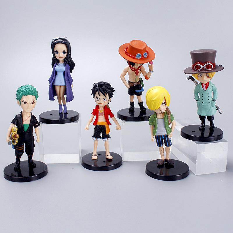 Anime 6Pcs Set One Piece Action Figure Pvc Luffy New Action Collectible Model Decorations Doll Children Toys For Christmas Gifts