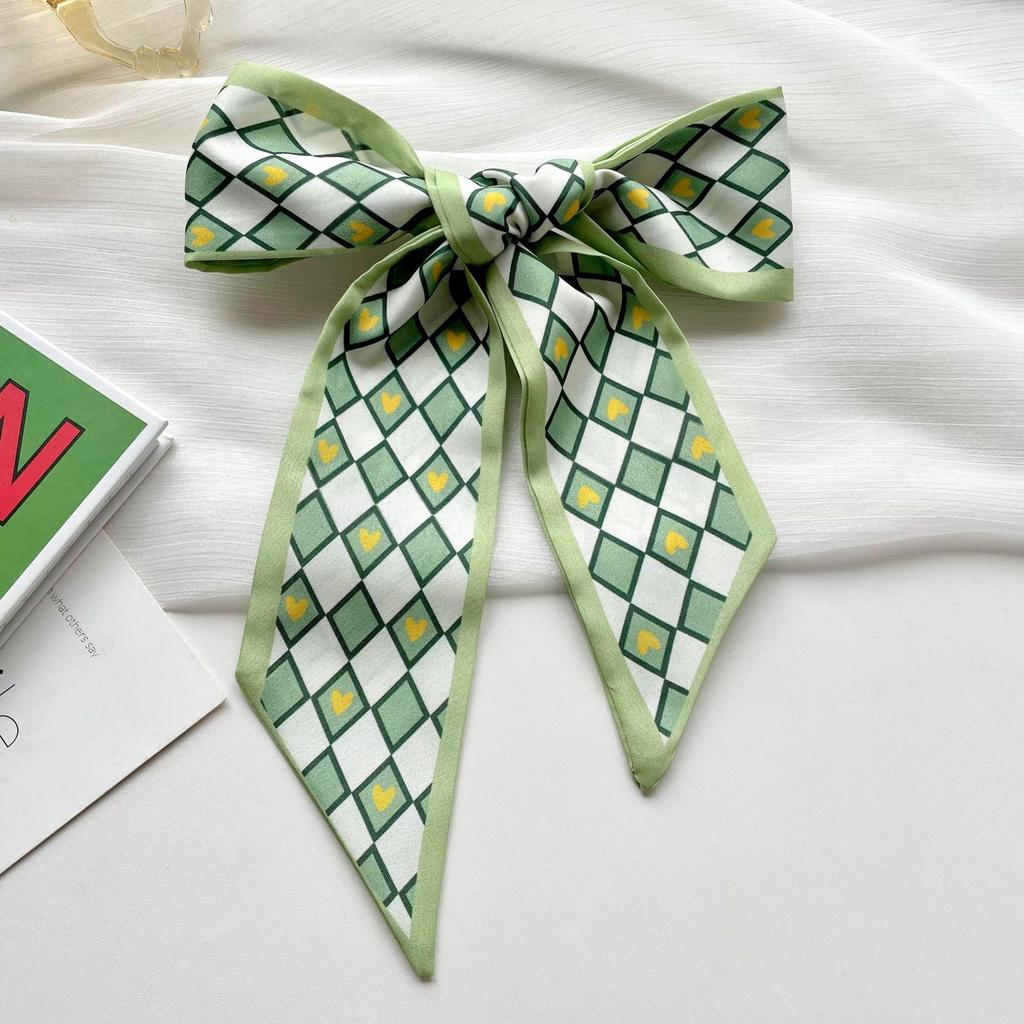 Long Silk Scarf, High-end New Versatile Hair Tie Streamer, Atmosphere Ribbon, Spring and Summer Decorative Scarf, Tied Bag Streamer