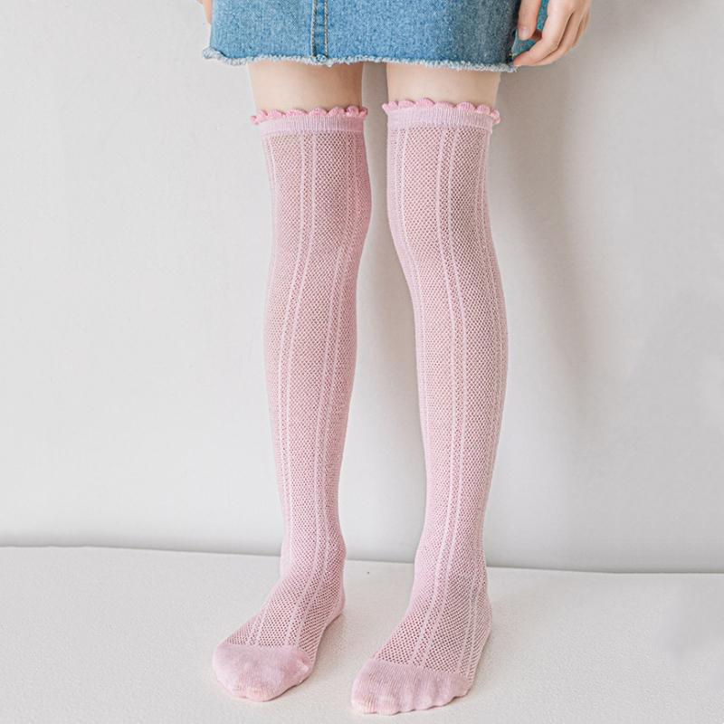 Гольфы для девочек 3-12 лет, белые, сетчатые, дышащие, школьная форма, аксессуары, детские чулки, весна-лето