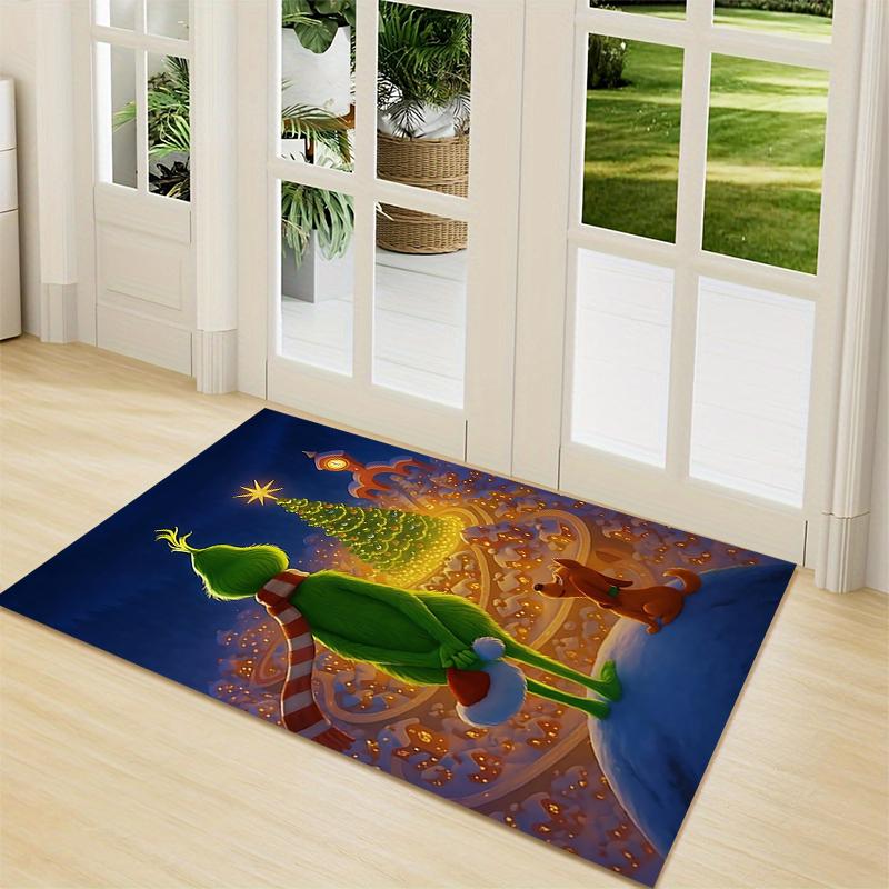 Christmas Night Adventure Carpet Rug Soft Washable Anti Slip Home Living Room Sofa Mats Personalized Christmas Rug
