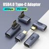 Type-C OTG Adapter 240W Fast Charging Data Converter USB4.0 40Gbps Support 8K 60Hz USB C 90/180 Degree Elbow Adapter