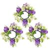 Eucalyptus Wreath Artificial Flower Garland Craft Projects Elegant Style Natural Aesthetic Artificial Flower Candle Garland 25cm