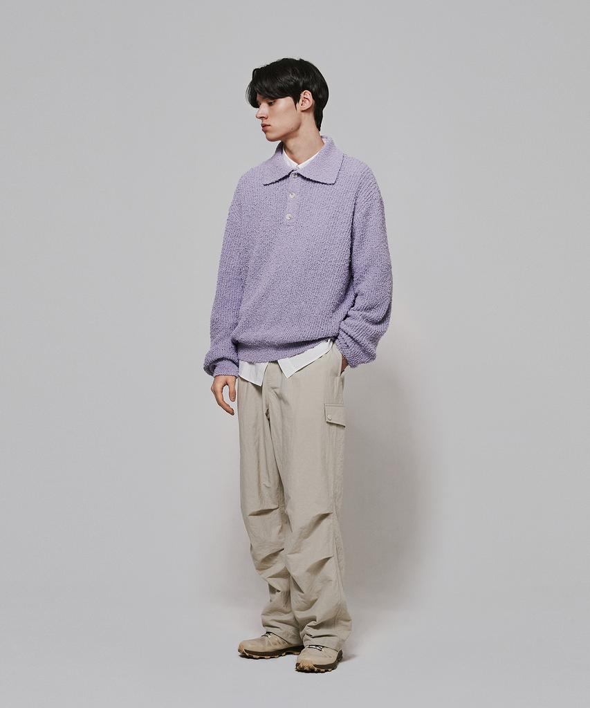 BLANKROOM Boucle Collar Knit_Flower