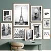 Paris Tower City Landscape Black White Vintage Wall Art Canvas Painting Nordic Posters And Prints Wall Picture Living Room Decor