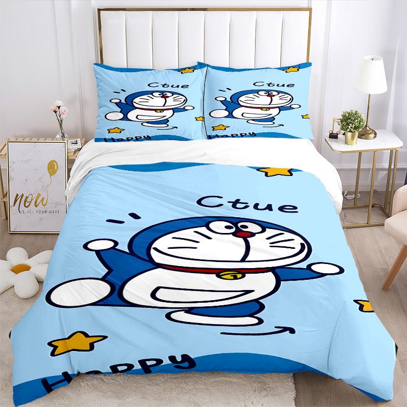 Набор постельного белья Doraemon Adventure Print 3 шт. Пододеяльник с 2 наволочками Домашний подарок на день рождения