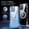 For iPhone 14 Pro Clear Phone Case TPU+PC Magnetic Cover Compatible with MagSafe