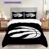Raptors Basketball Emblem Three-piece set(1 * duvet cover + 2 * pillowcase, without core)Bedding set Duvet cover and pillowcase Soft and comfortable