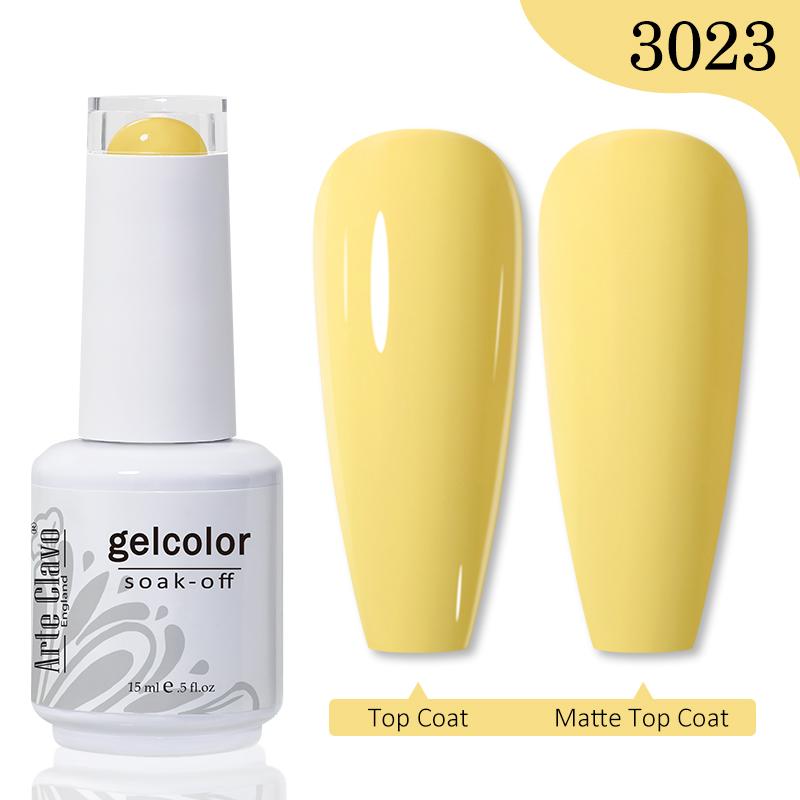 Arte Clavo 15 мл гель-лак для ногтей без сколов и выцветания, УФ-светодиодный замачиваемый верхний базовый гель, красочные УФ-гель-лаки для ногтей для ногтей