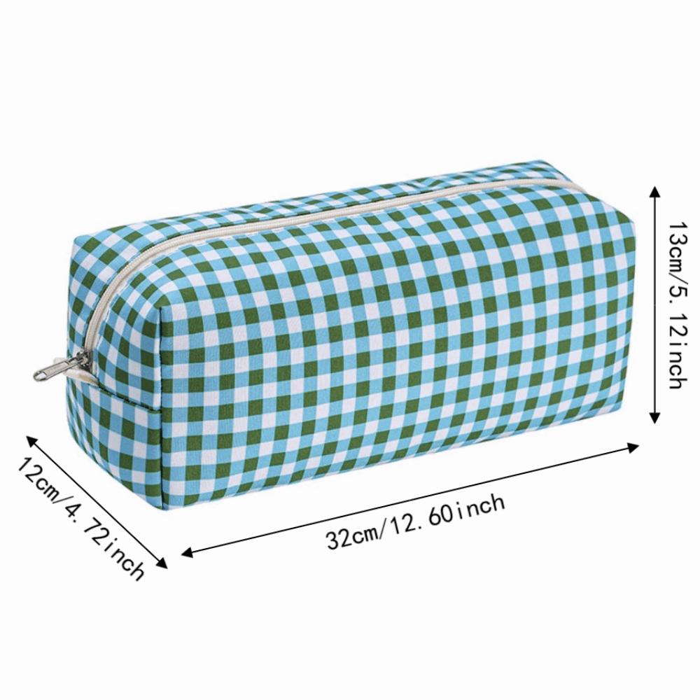 Soft Curler Storage Bag Plaid Pattern Curling Iron Carrying Case Bathroom Storage