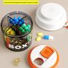 Round Travel Pill Box with Lid - Moisture-Proof, Divided for Three Daily Doses