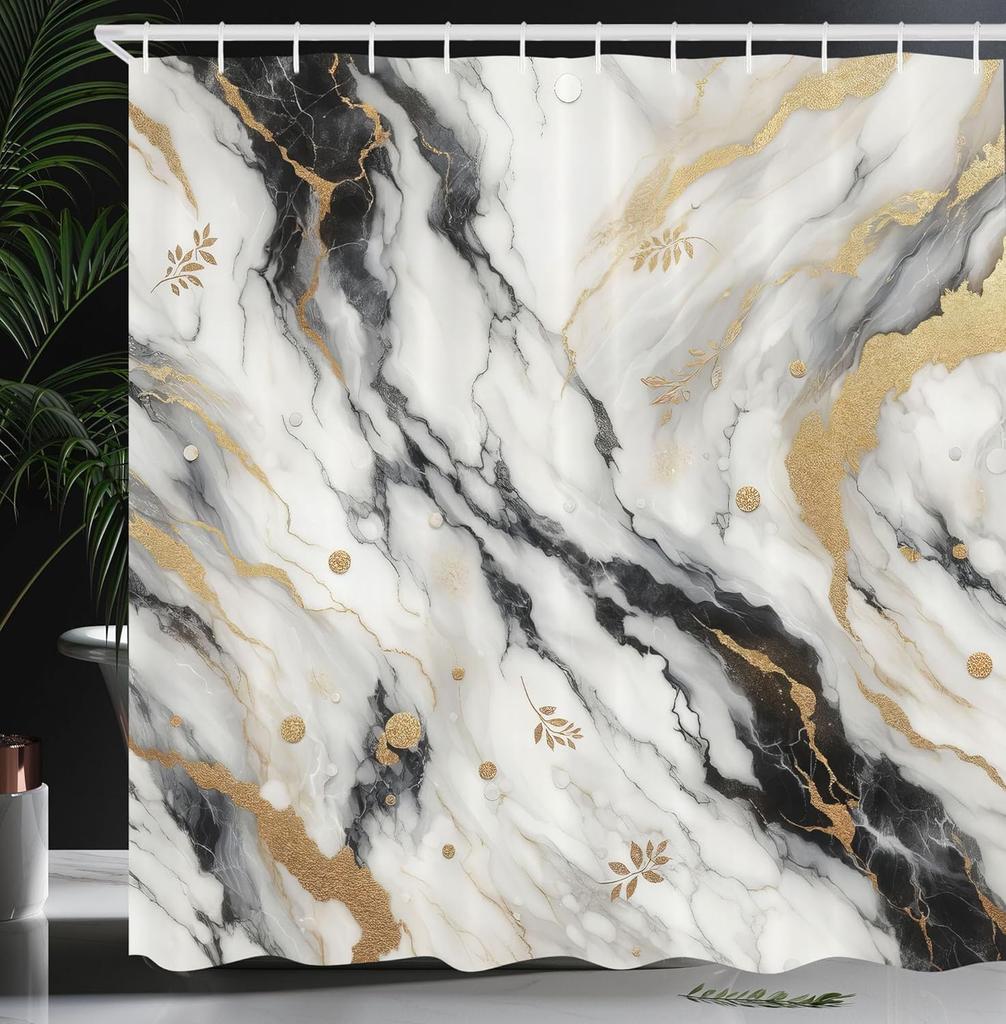 Черно-белая шторка для душа туманные высокие деревья лесной массив природный ландшафт ткань украшение для ванной шторка для душа с крючком