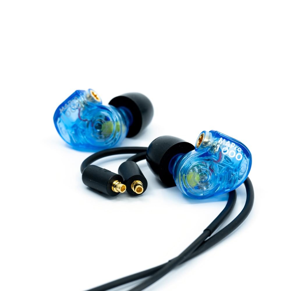 Maestraudio MAPro1000 Shower Blue with 10mm Graphene Dynamic Driver Ceramic Monitor Earphone MMCX Detachable Cable Pouch Made in VR [Earphones & 5.8mm