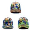 Pattern Kids Minecraft Sun Protection Cap With Round Top For Summer Casual