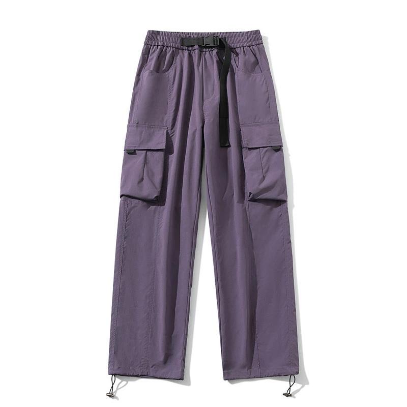 Весенние рабочие брюки мужские свободные широкие водонепроницаемые брюки прямого покроя для зарядки повседневные брюки с высокой талией для пары