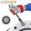 Flexible Pivoting Head Ratchet Combination Spanner Wrench Garage Metric Hand Tool 6mm-12mm For Auto and Home Repair