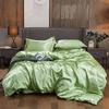 Solid Color Simulation Silk Bedding In Europe And The United States Single Bed Sheet Quilt Cover Pillowcase 4-piece Set