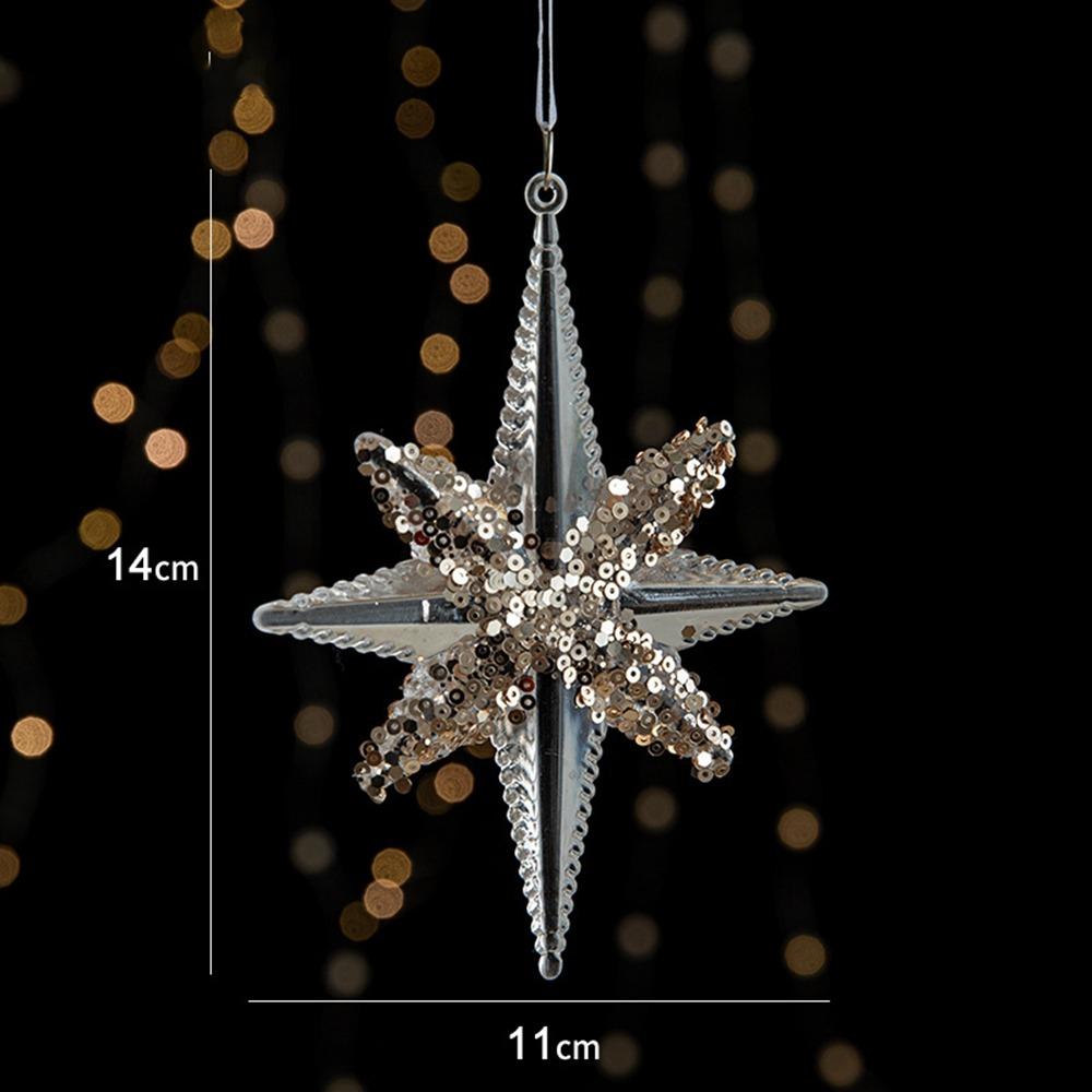 Акриловые Рождественские Хрустальные Подвески DIY Настенная Подвеска Украшения для Рождественской Елки В помещении На улице Подвеска-Кристалл Снежинка