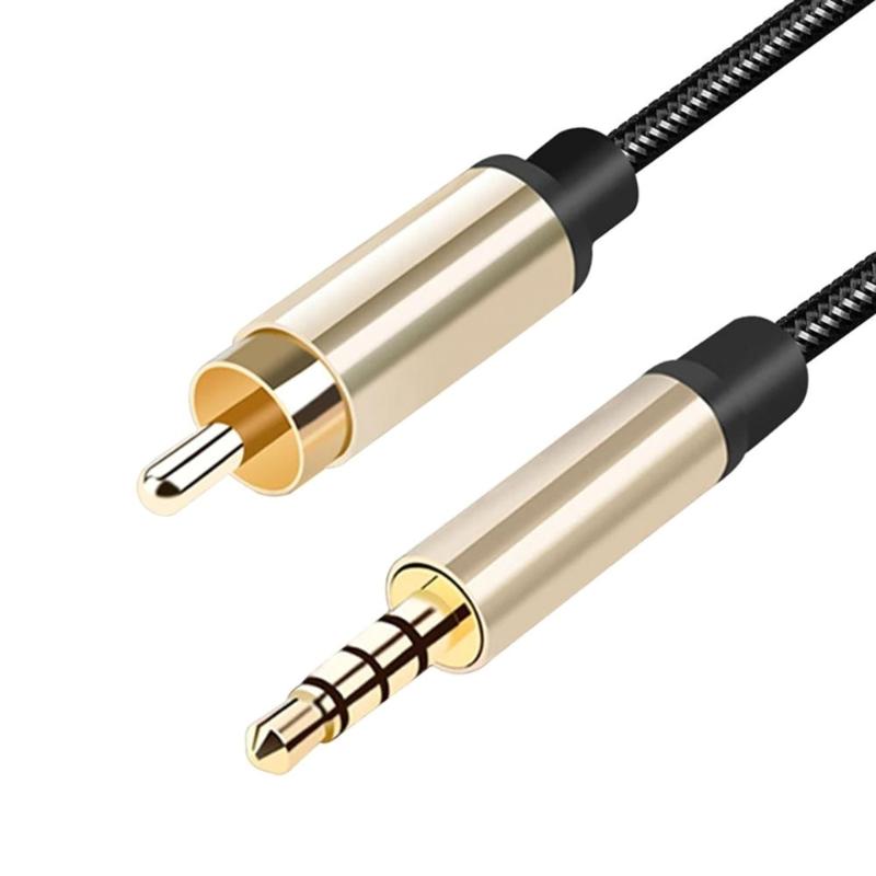 Аудиокабель 3,5 мм на RCA, Аудиокабель 3,5 мм AUX на RCA в нейлоновой оплетке для SPDIF, Стереокабель, Цифровой коаксиальный приемник