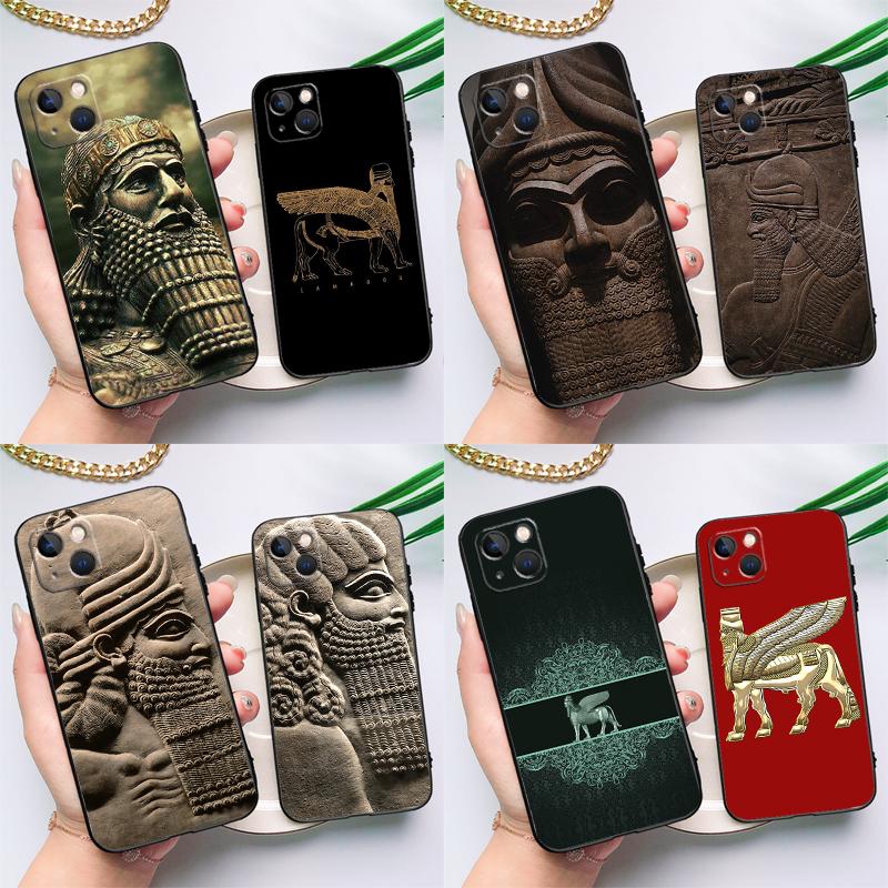 Assyrian Lamassu Winged Bull Case For Xiaomi 15 14 Ultra 15T 13T 14T 17 Pro Max POCO F8 Ultra F7 F6 F5 X5 X6 X7 Pro Cover