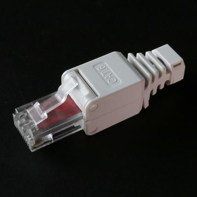 Белый Rj45 без разъема для инструментов без обжимного разъема с заглушкой кабеля Ethernet CCTV