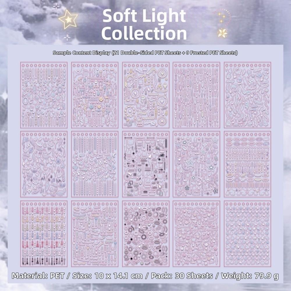 Transparent DIY Sticker Book Soft Light Album Series Scrapbook Stickers Phone Decoration