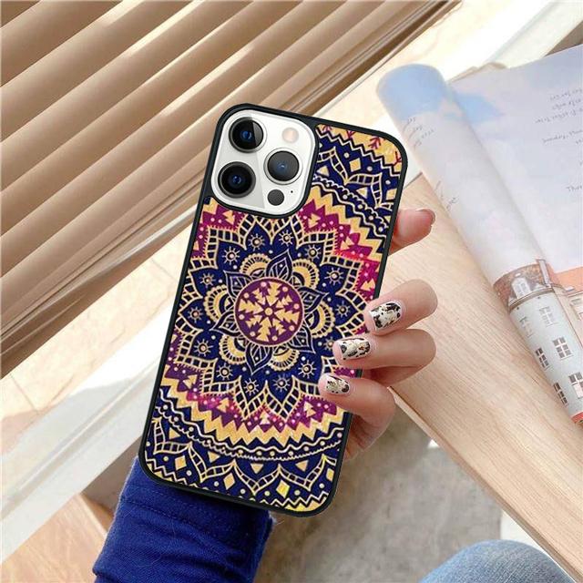 Чехол-накладка с узором «Цветок мандалы» для iPhone 17 Air 15 16 14 13 12 Pro Max 11 Pro Max Plus