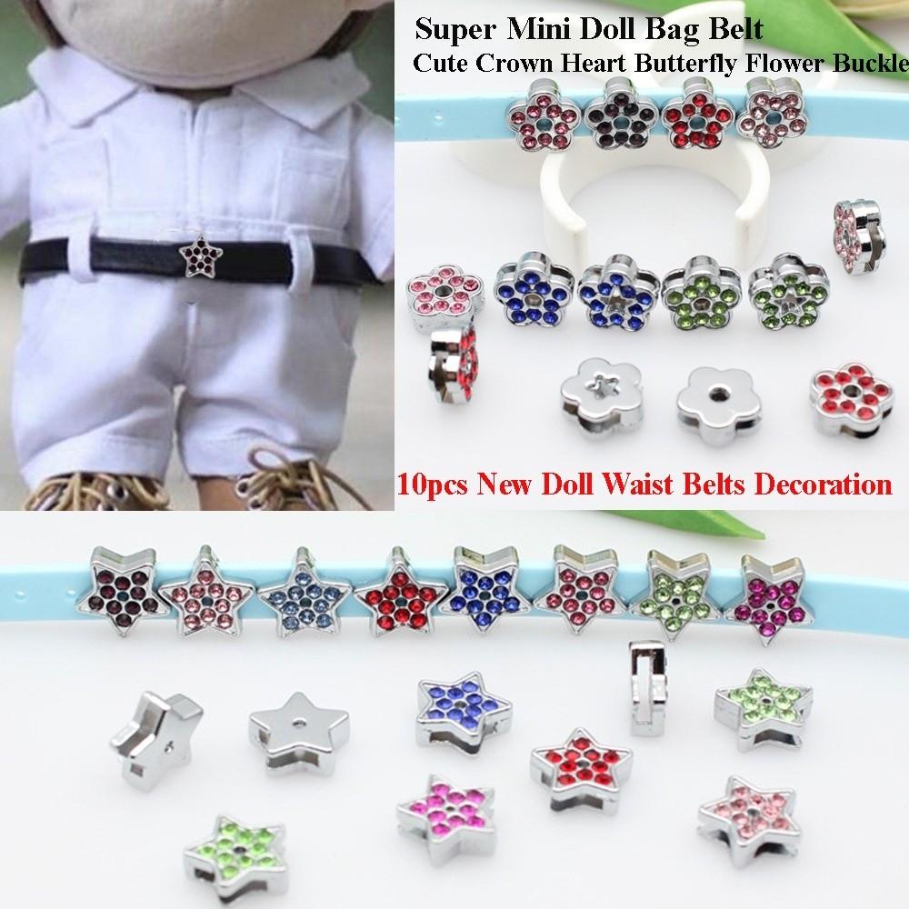 10pcs Star Number Doll Waist Belts Buckle Multicolors DIY Handmade Belt Kids Toys 20cm Cotton Dolls