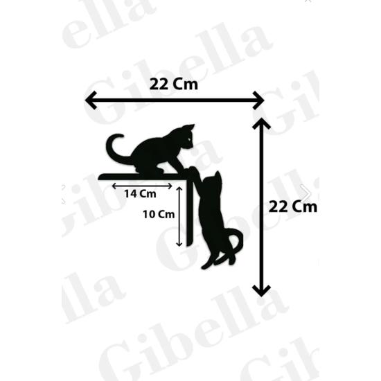 Угловой орнамент в правом углу. Милые кошки. Лазерная резка.