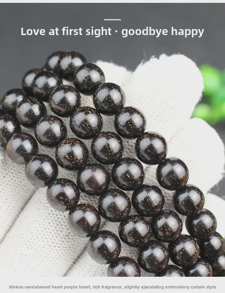 Zambian Blood Sandalwood 108-Bead Bracelet - African Red Sandalwood for Men and Women