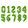 16-дюймовый светло-зеленый 0-9 цифровой алюминиевый фильм для дня рождения, креативное украшение, декоративная упаковка