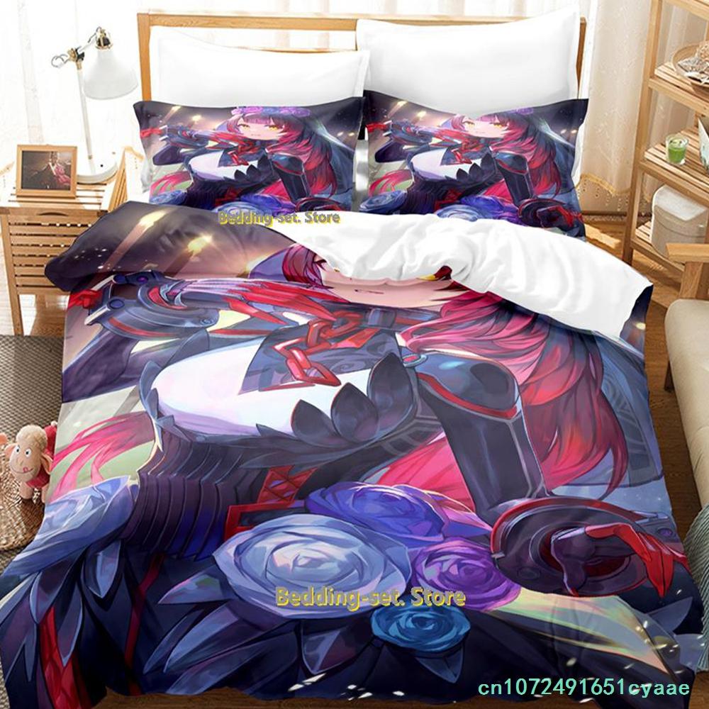 Kawaii Girl Roboco-san Vtuber Постельное белье Single Twin Full Queen King Size Bed Set Adult Kid Bedroom Duvetcover Sets Anime Bed