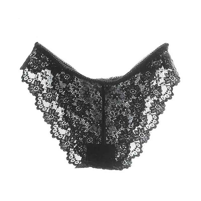 Luxury Women's Lace Panties - Sexy, Low Waist, Transparent, Hip-Lift Design