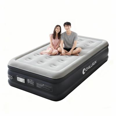 CHILLSUN Воздушная односпальная матрас для кемпинга, выдерживает 350 кг, с электрическим насосом, дополнительная сумка для хранения, длина 191 см x ширина 99 см x толщина 40 см, кровать, размер, вместимость,