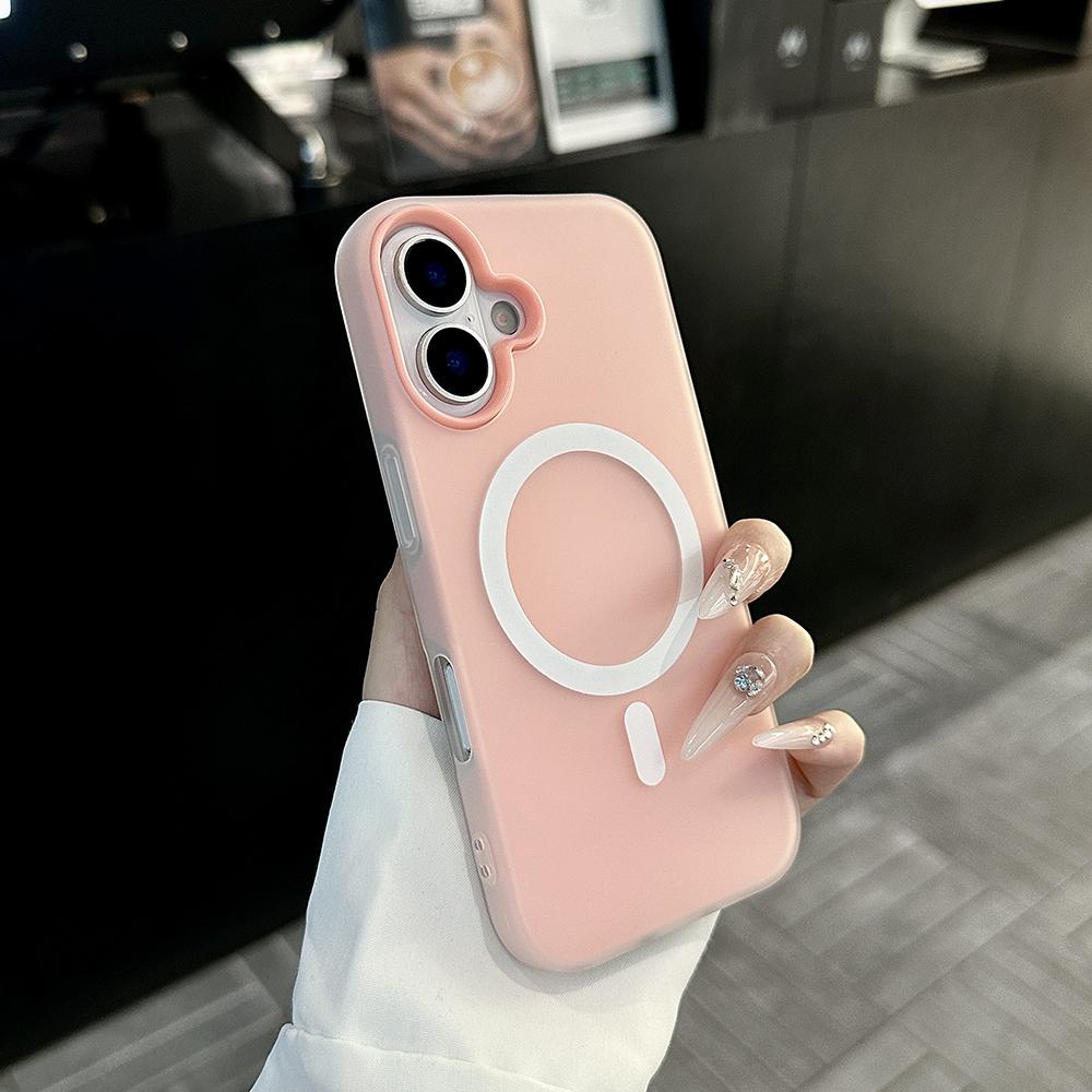 Магнитный Чехол 2-в-1 Конфетного Цвета Для Magsafe Беспроводной Зарядки iPhone 11 12 13 14 15 16 Pro Max Plus Ударопрочный Прозрачный Мягкий Чехол